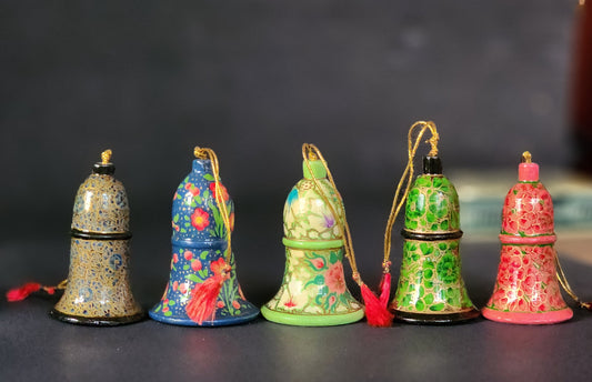 Handcrafted Christmas Decoration Bells: Rustic Elegance for Your Home-Holiday wall decor bells