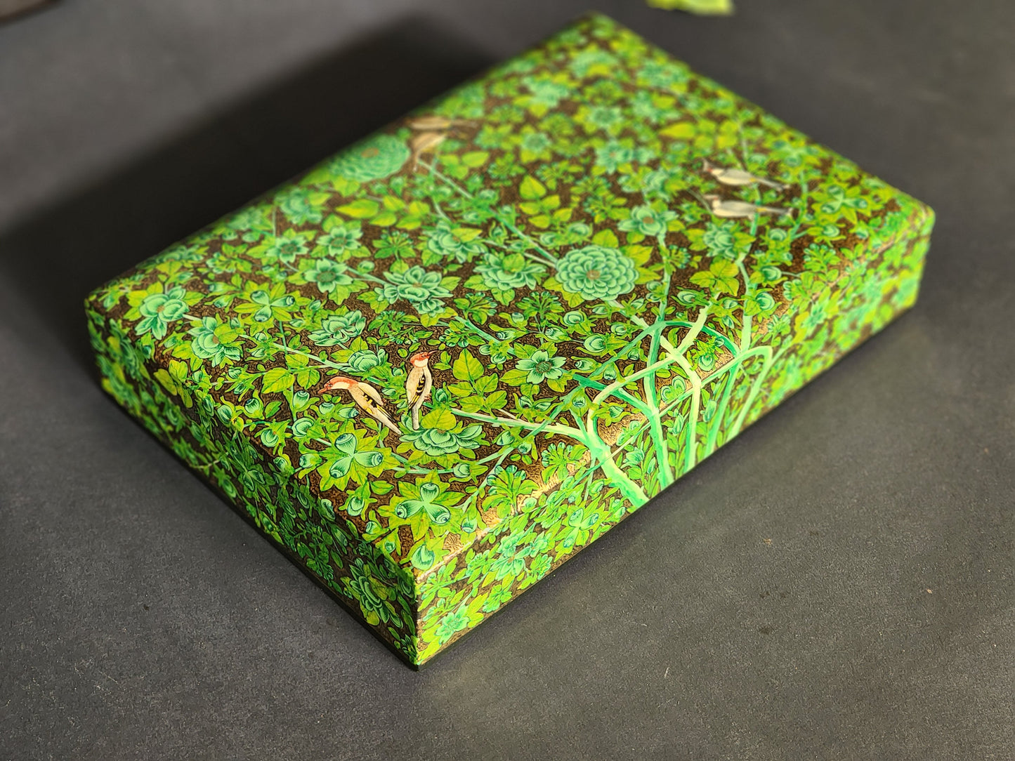 Green jewelry box: Bridesmaid gift for engagement rings and jewellery display-