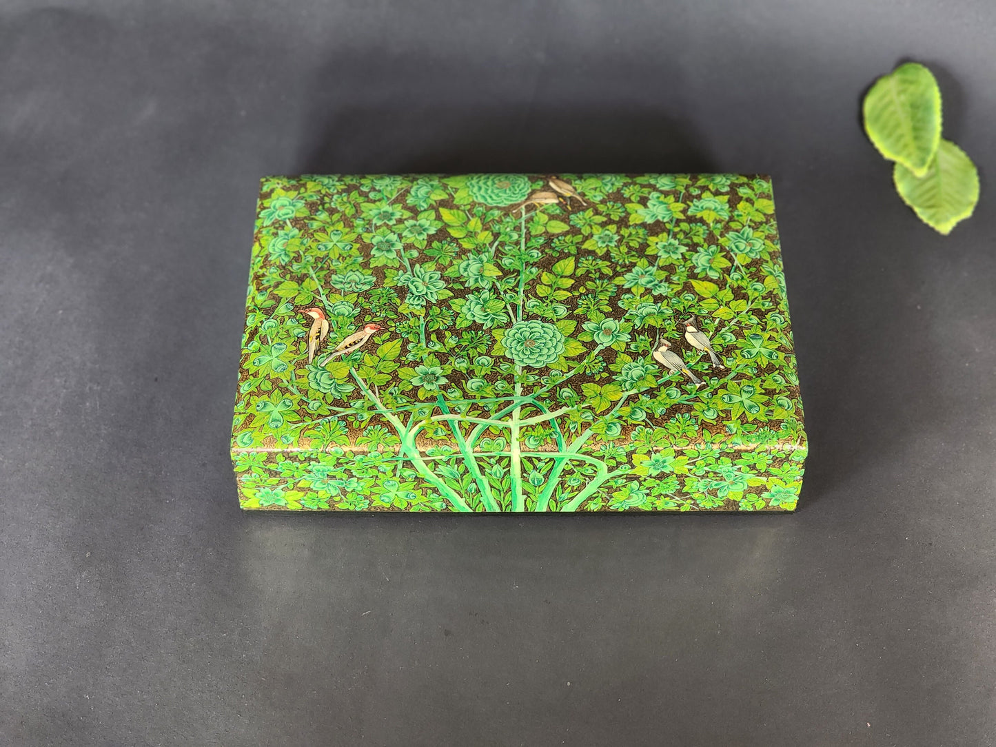 Green jewelry box: Bridesmaid gift for engagement rings and jewellery display-