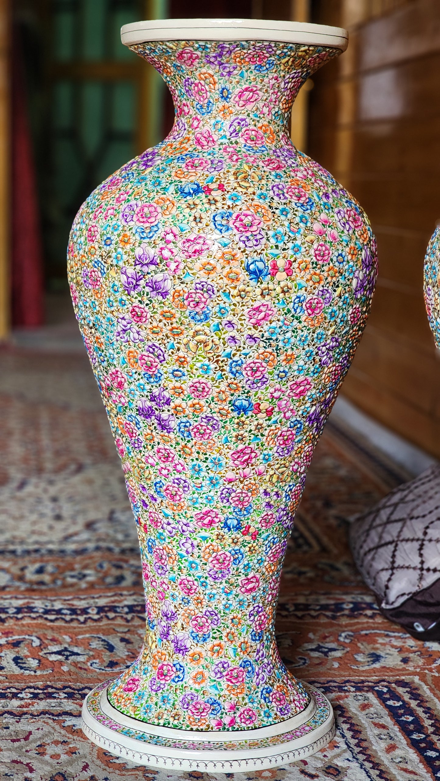 Embossed Art vase pair