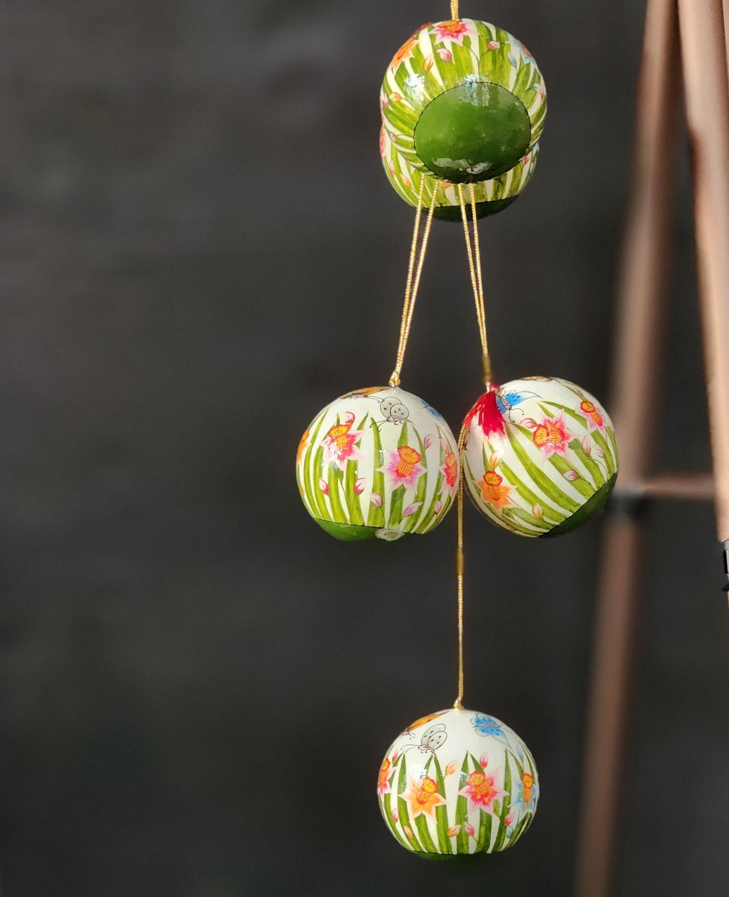 Handcrafted Paper Mache Hanging Decor: Elevate Your Home with Elegance