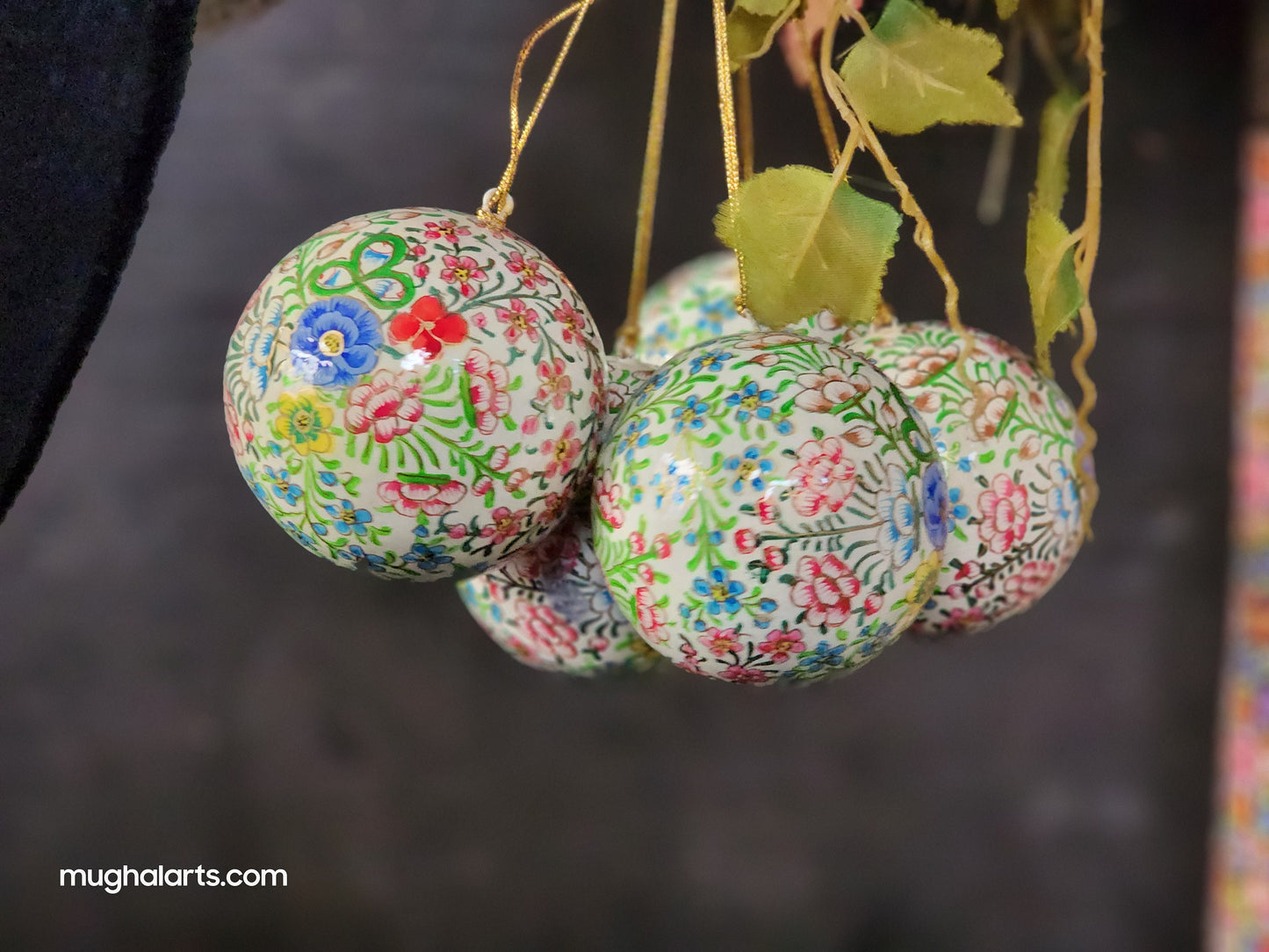 Handmade rustic baubles and Folk art wall decor-