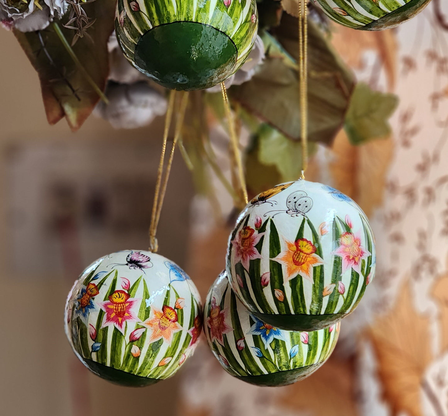 Handcrafted Paper Mache Hanging Decor: Elevate Your Home with Elegance