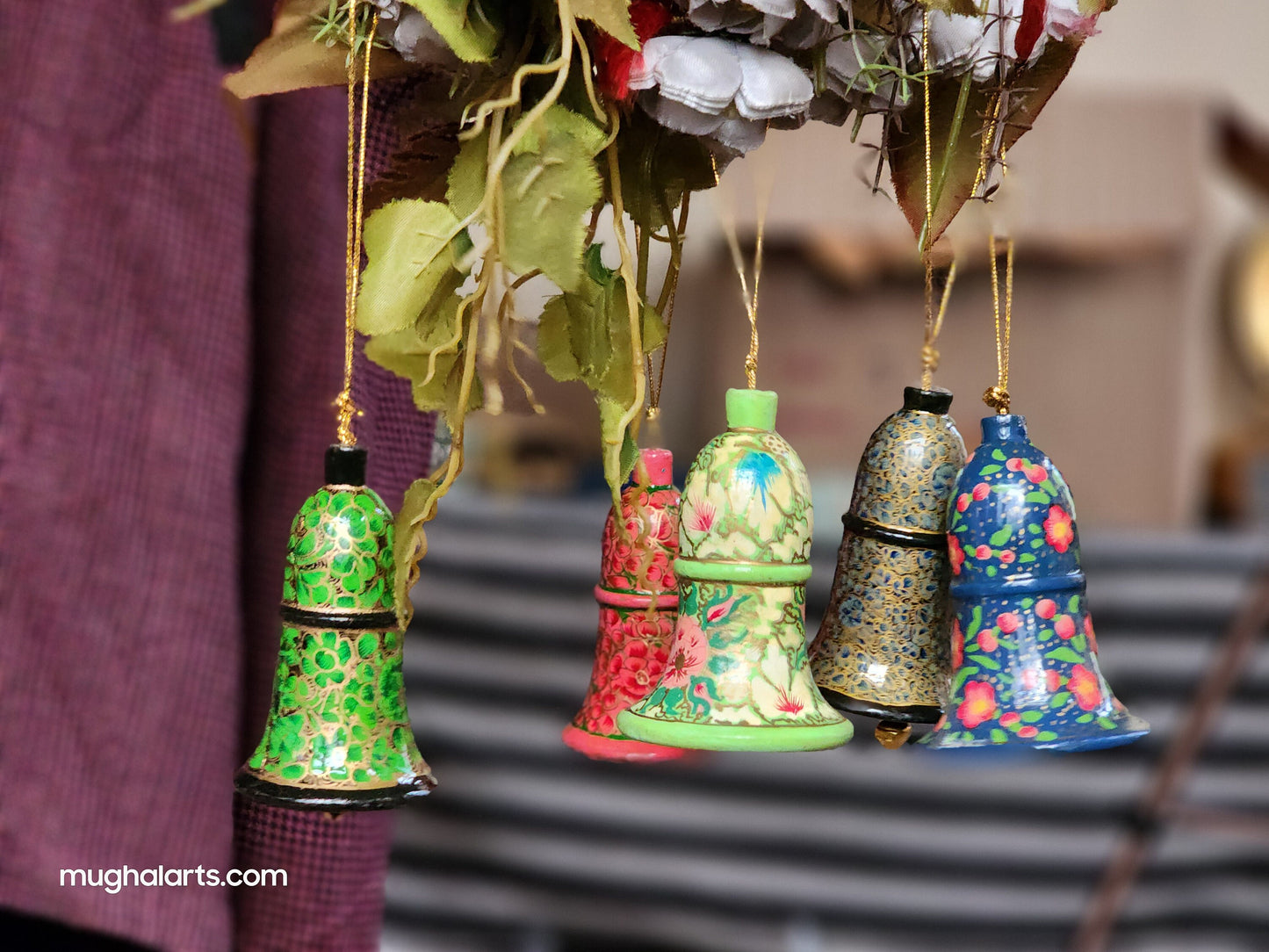 Handcrafted Christmas Decoration Bells: Rustic Elegance for Your Home-Holiday wall decor bells