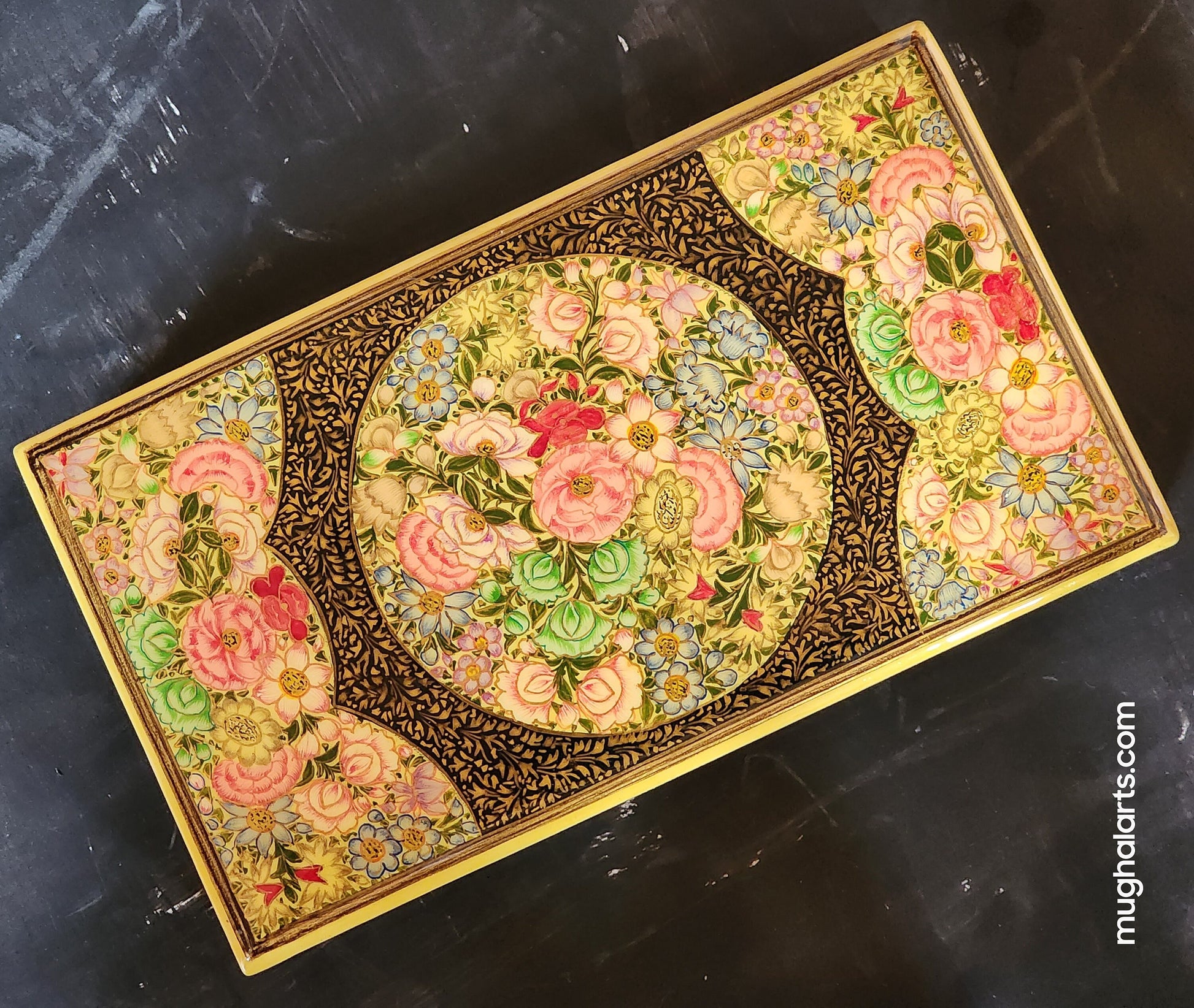 Handmade Paper Mache Box with Gulandar Gul Artwork