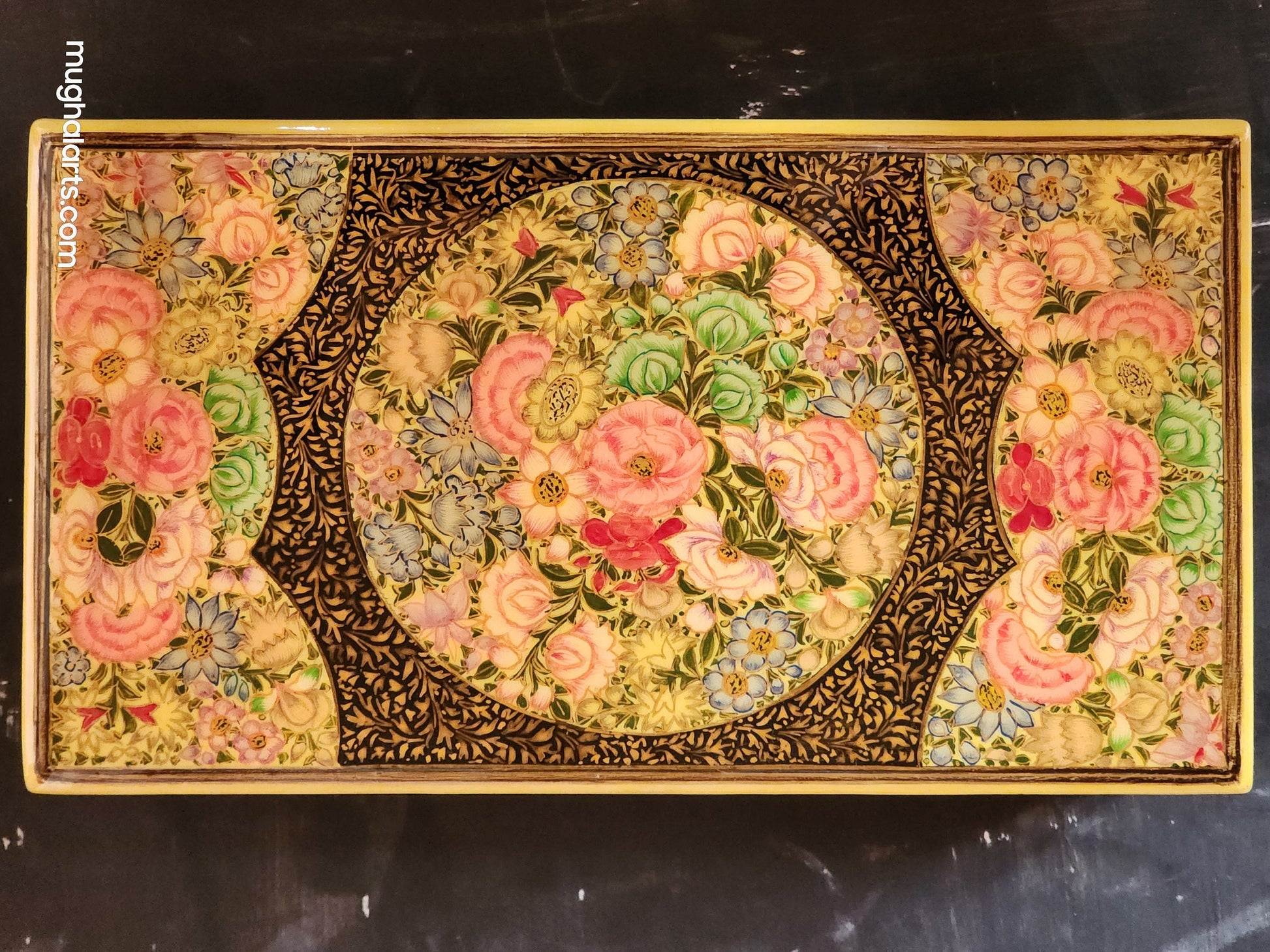 Handmade Paper Mache Box with Gulandar Gul Artwork