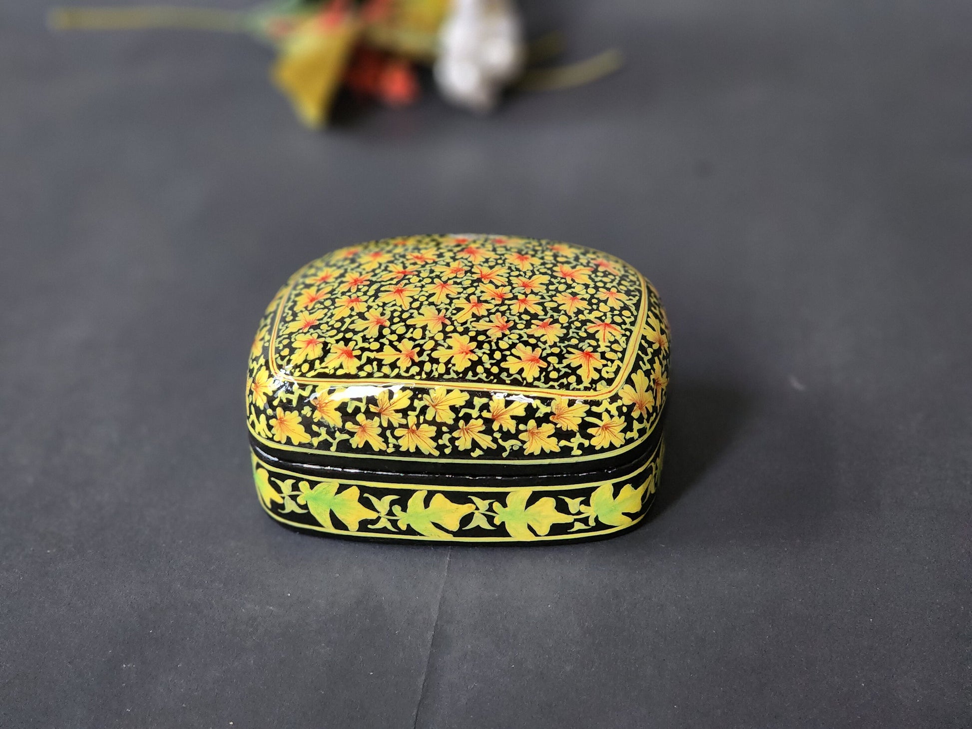 Vintage trinket box for jewelry storage and gift box-