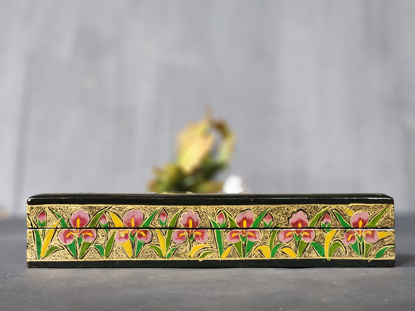 Handcrafted Green grass and Flora Painted Gifts Box