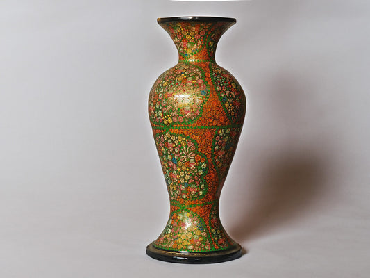 25" Tall Lacquered Floral Vase