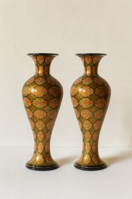 Eternal Blossoms - Pair of Exquisite Tall Vases