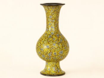 Gold vase fall room decor gift for bride wedding hand painted with real gold colors in Kashmir-