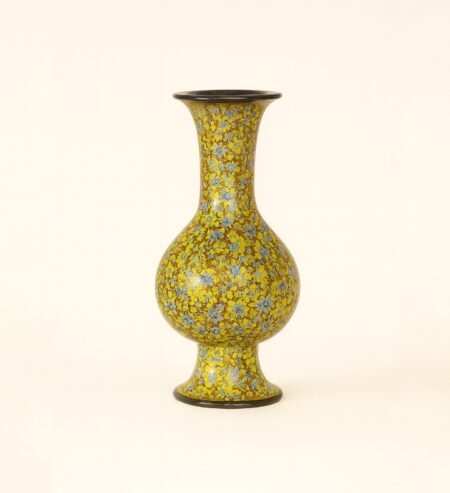 Gold vase fall room decor gift for bride wedding hand painted with real gold colors in Kashmir-