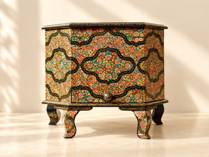 Paper Mache Jewelry Box Organizer – Kashmiri Handcrafted Art
