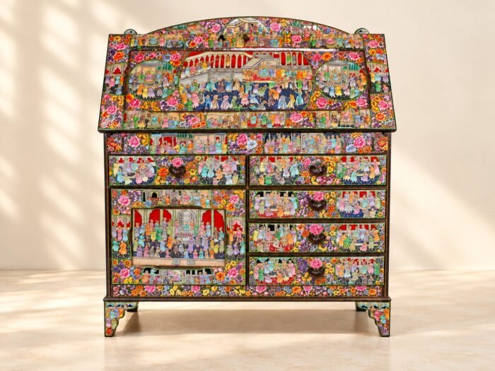 Kashmiri Miniature Painted Cabinet