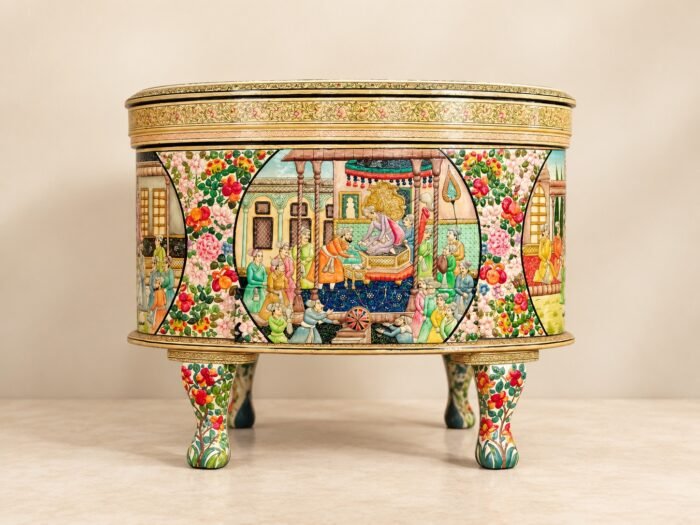 Mughal Miniature Painted Chest