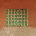 Hand-Painted
  Indo-Persian Wooden Panel 3 feet x 2 feet- Geometric Floral with Roses
