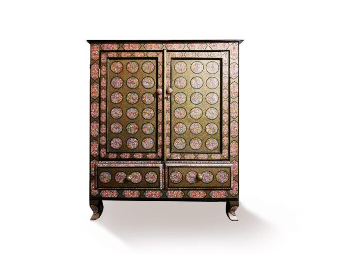 Handcrafted
Almira Cupboard - Wooden Almirah, Small Designed Wardrobe, Colorful Armoire,
Artwork Armoire, Wooden Closet, Papier Mâché