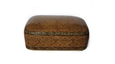 Vintage
jewelry box from Kashmir: Cedar Jewelry Box Made of Lacquered Papier Mache