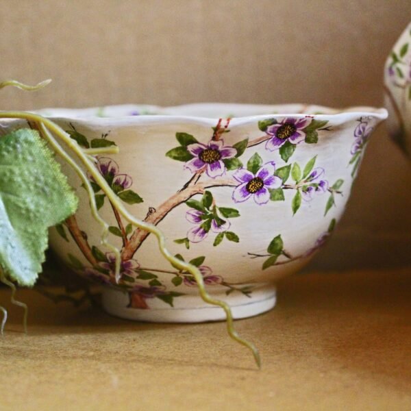 Paper mache bowl set of 3 kitchen decor new home gift-