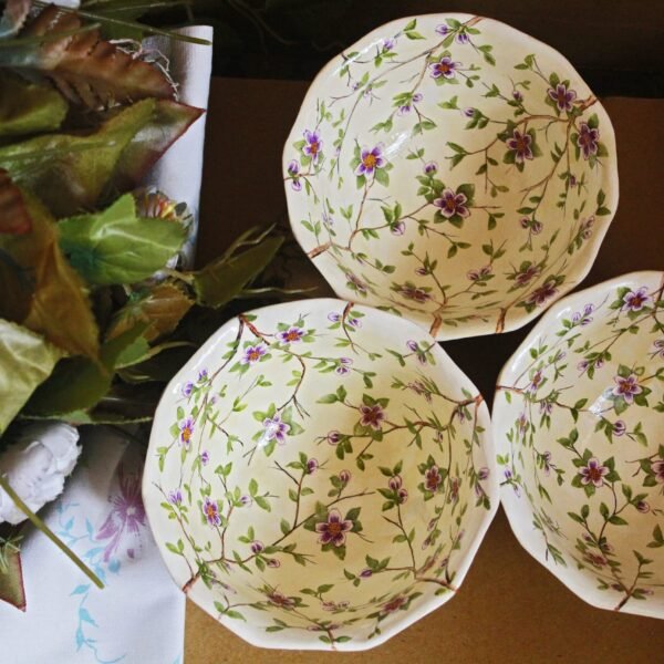 Paper mache bowl set of 3 kitchen decor new home gift-