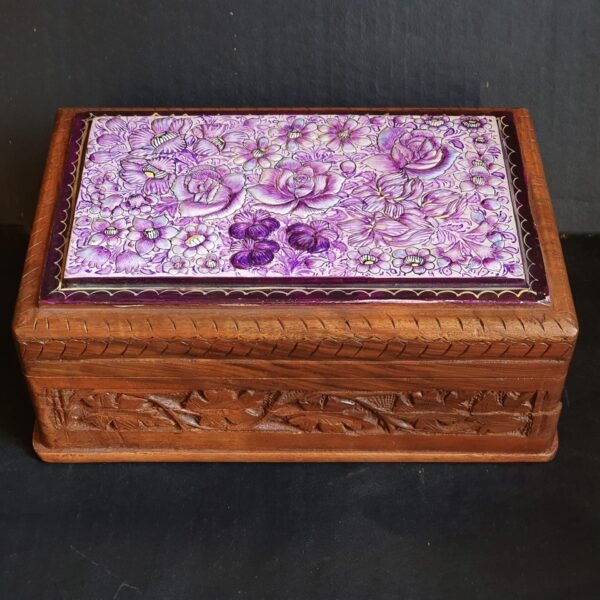 wooden jewelry box storage with secret slider-