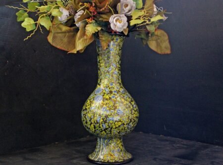 Gold
vase fall room decor gift for bride wedding hand painted with real gold
colors in Kashmir-