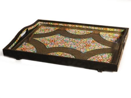 Personalized
Vanity Tray Set with Artistic Design for Kitchen or Desk (2 Pieces, Larger
Piece 40cm x 30cm)