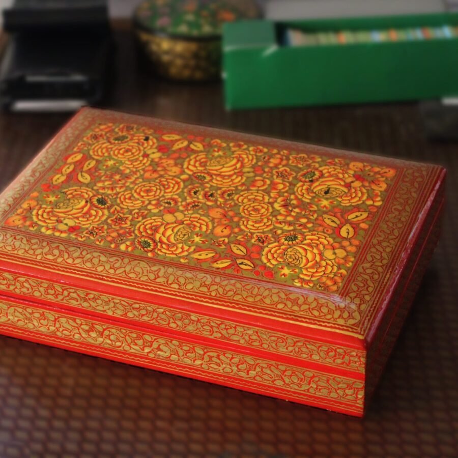 Hand-Painted
Floral Earring Box - Exquisite Jewelry Storage