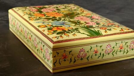 Jewelry
paper mache boxes painted in mid century modern yellow