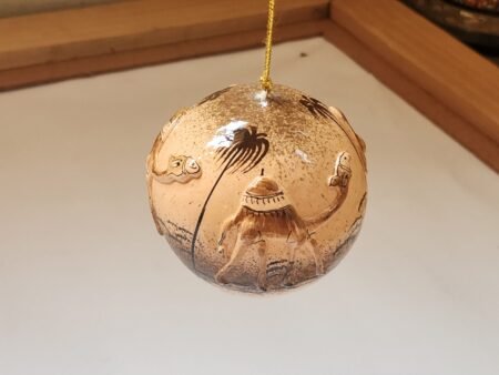 Christmas
Gift Paper Mache Hanging Balls Decor - Embossed Desert Art Theme