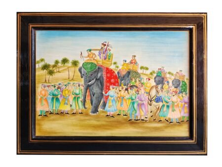Kashmiri
paper mache: Handmade Mughal Arts Elephant Infantry Wall Art, Perfect for
Home and Office Décor