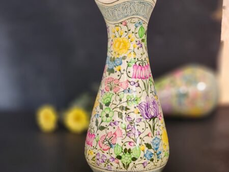 Flower
vase pair handcrafted brass and paper mache lacquered-