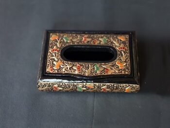 Kitchen art decor napkin holder box painted tissue cover bathroom decoration-