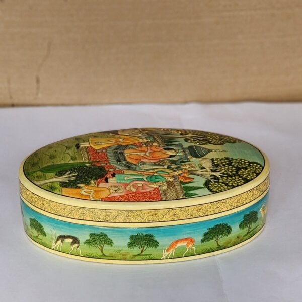 Handmade oval jewellery organiser box
