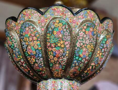 Rotating
bowl Handmade in Kashmir, Paper mache home decor-