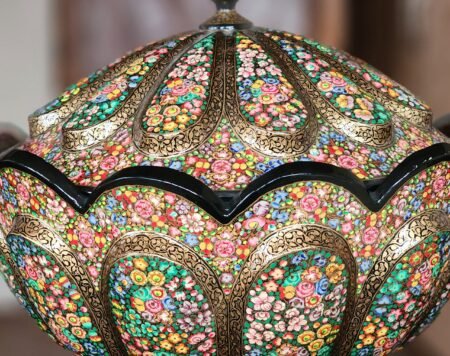 Rotating
bowl Handmade in Kashmir, Paper mache home decor-