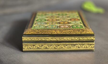 "Earrings
box of Love" Handmade Jewelry Box - Kashmiri Papier Mache Craftsmanship