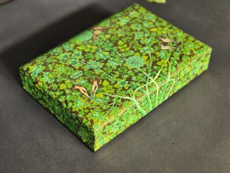 Exquisite
Green and Golden Papier Mache Jewelry Box