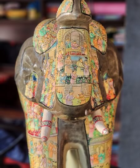 Majestic
Mughal Elephant Sculpture – Paper mache decor ( sold as a pair )