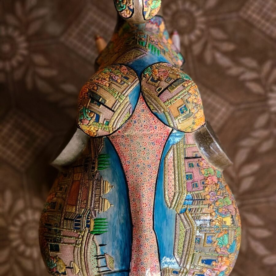 Majestic
Mughal Elephant Sculpture – Paper mache decor ( sold as a pair )