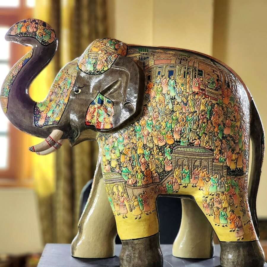 Majestic
Mughal Elephant Sculpture – Paper mache decor ( sold as a pair )