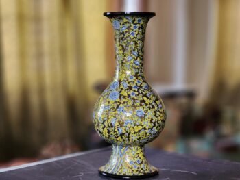 Gold vase fall room decor gift for bride wedding hand painted with real gold colors in Kashmir-
