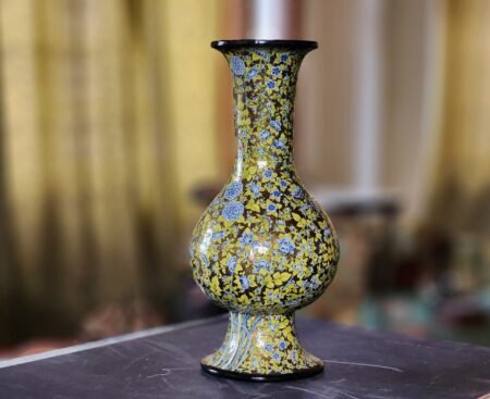 Gold
vase fall room decor gift for bride wedding hand painted with real gold
colors in Kashmir-
