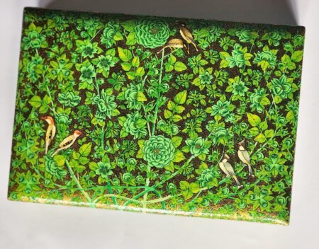 Exquisite
Green and Golden Papier Mache Jewelry Box