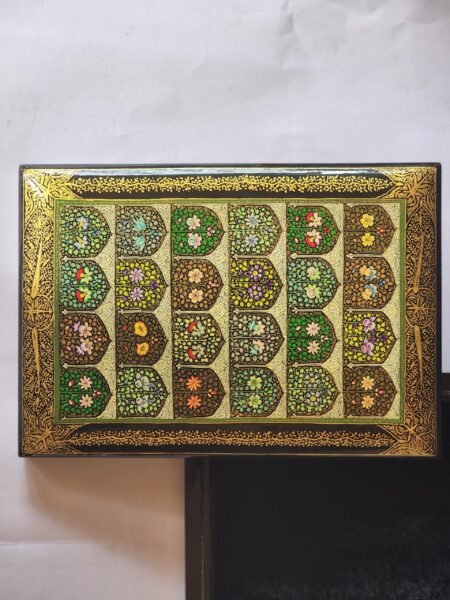 "Earrings
box of Love" Handmade Jewelry Box - Kashmiri Papier Mache Craftsmanship