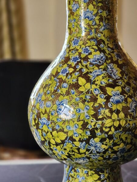 Gold
vase fall room decor gift for bride wedding hand painted with real gold
colors in Kashmir-