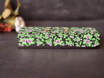 Wooden gift ring box with painted lacquered daffodil delight-8 inches-