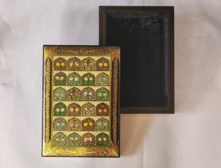 "Earrings
box of Love" Handmade Jewelry Box - Kashmiri Papier Mache Craftsmanship