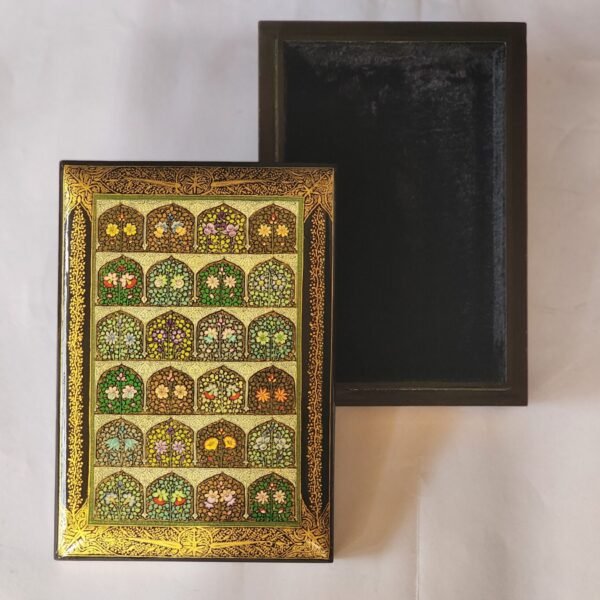 “Earrings box of Love” Handmade Jewelry Box – Kashmiri Papier Mache Craftsmanship