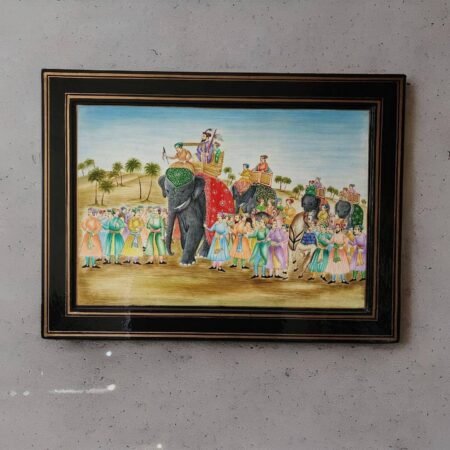 Kashmiri
paper mache: Handmade Mughal Arts Elephant Infantry Wall Art, Perfect for
Home and Office Décor